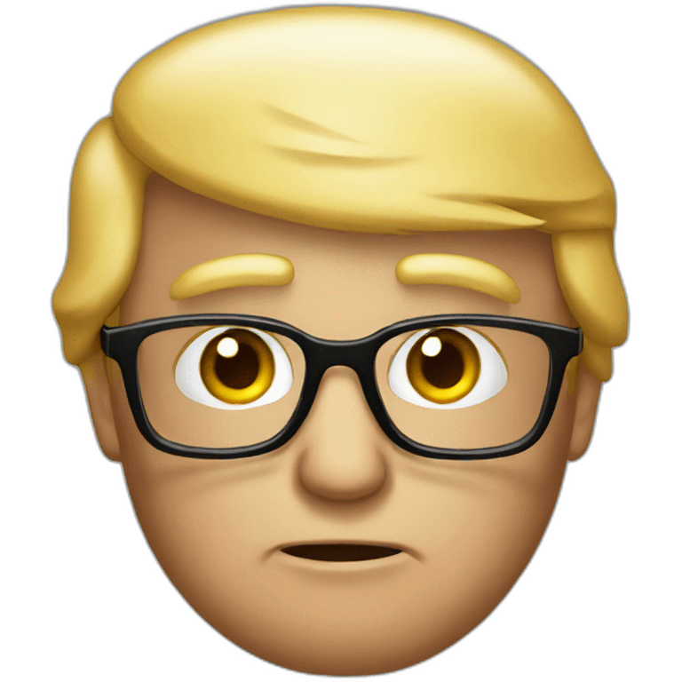 Trump with glasses  emoji