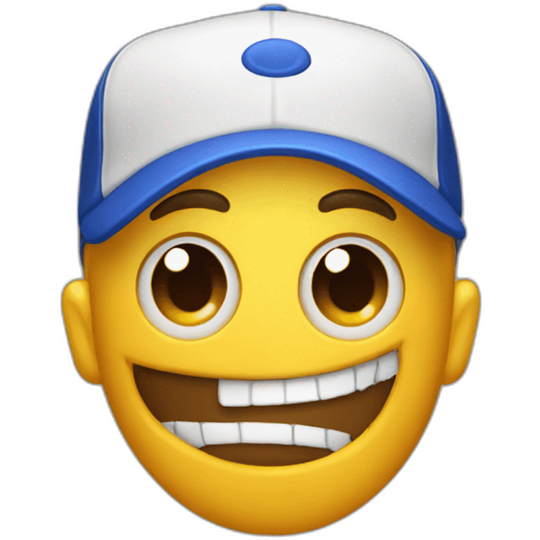 emoji with baseball hat emoji