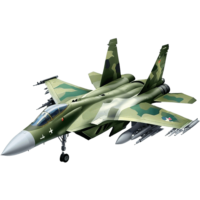 SU-35 Jet - Sukhoi (Model Year: 2020) (Iconic colour: Camouflage green) emoji