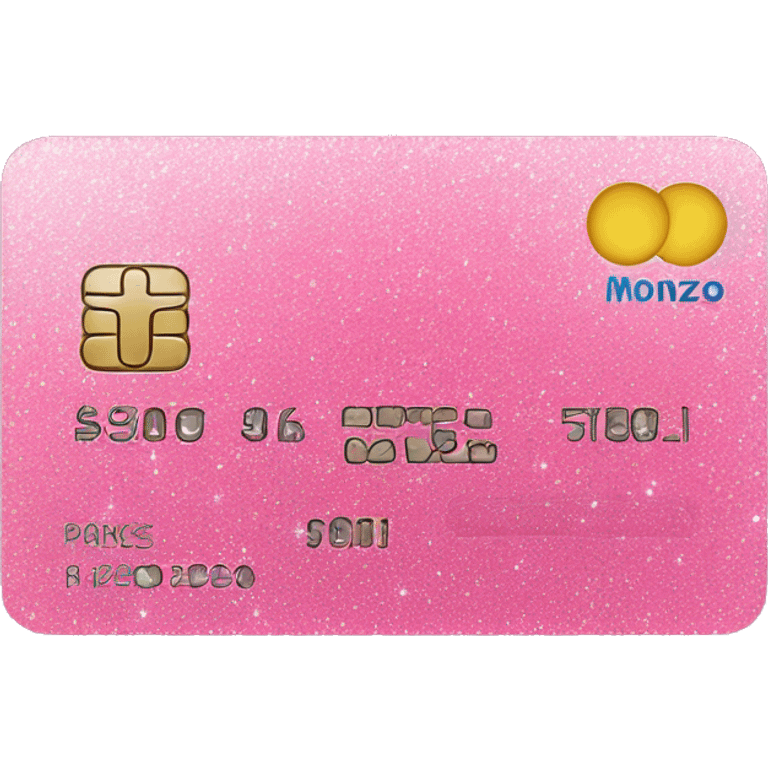 Pink sparkly monzo bank card  emoji