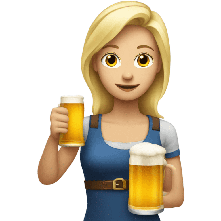 Blonde with beer  emoji