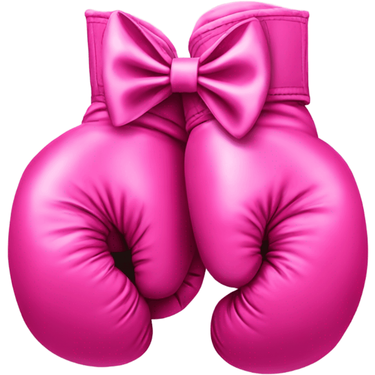 Pink boxing gloves with a bow emoji