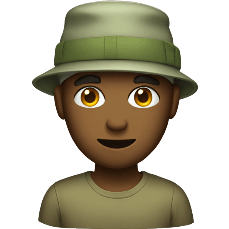 an olive wearing a bucket hat emoji