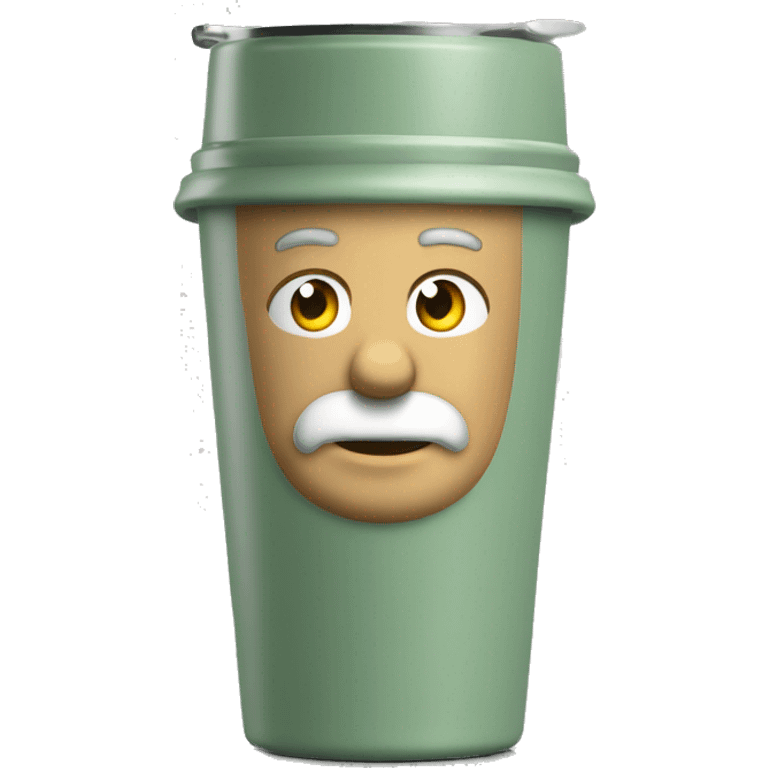 Sage green Stanley tumbler cup  emoji