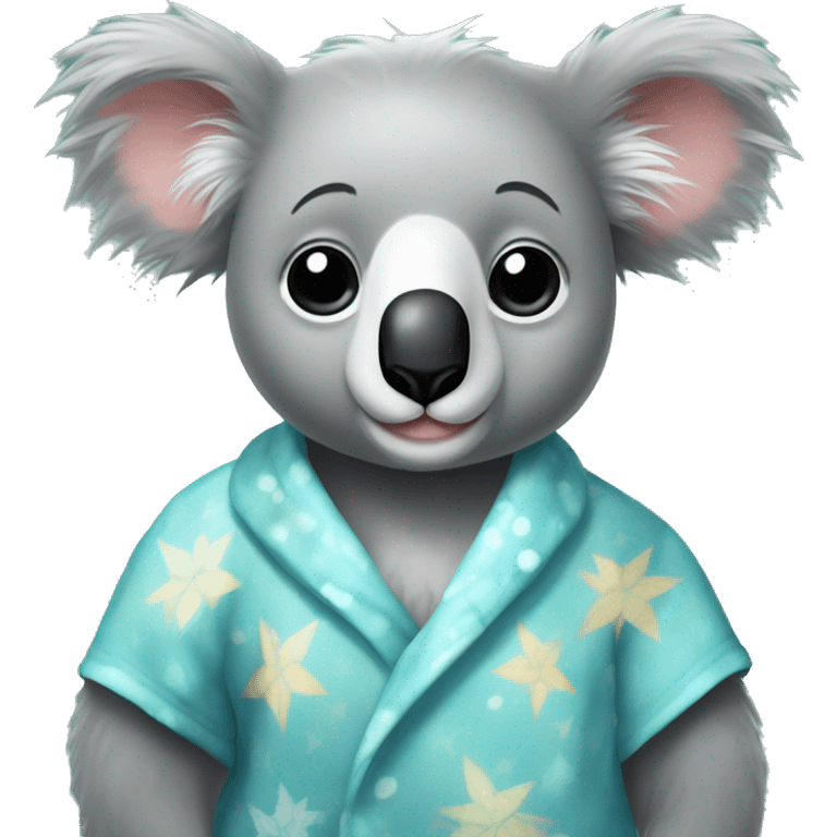 Koala wearing pajamas on Christmas Day, but he was sad, but he couldn’t play because he was sick, but he could also manifest money emoji