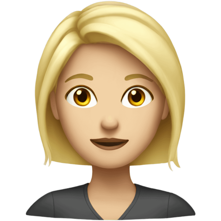 Blonde woman productive emoji