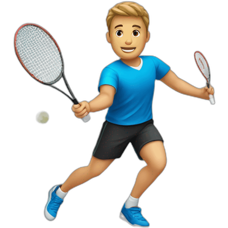 Jenue homme jouant du badminton emoji