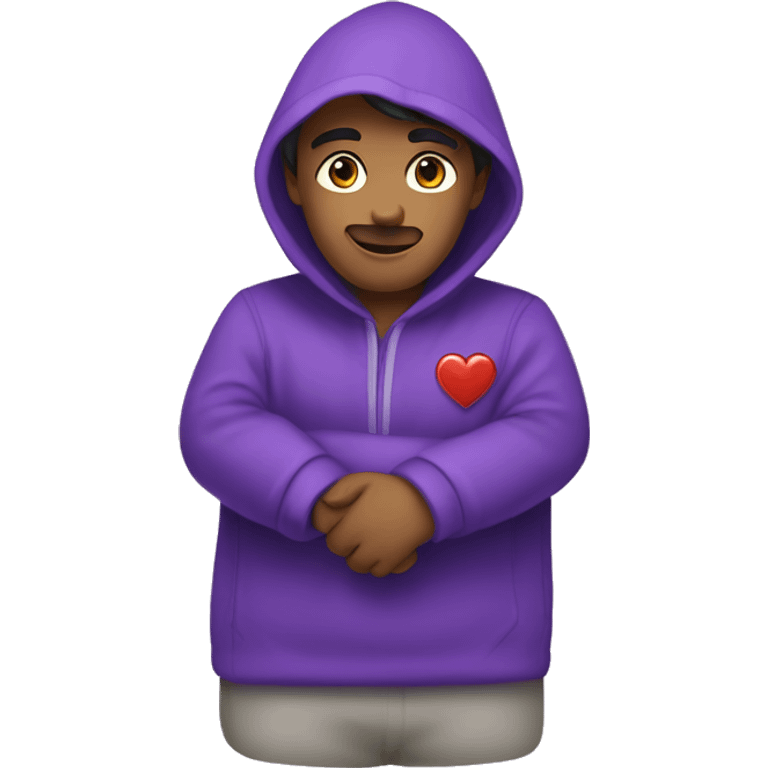 Morado corazón  emoji