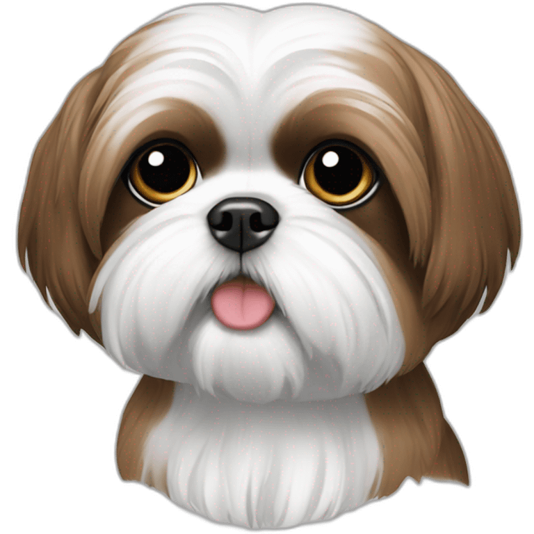 shih-tzu-white-brown emoji