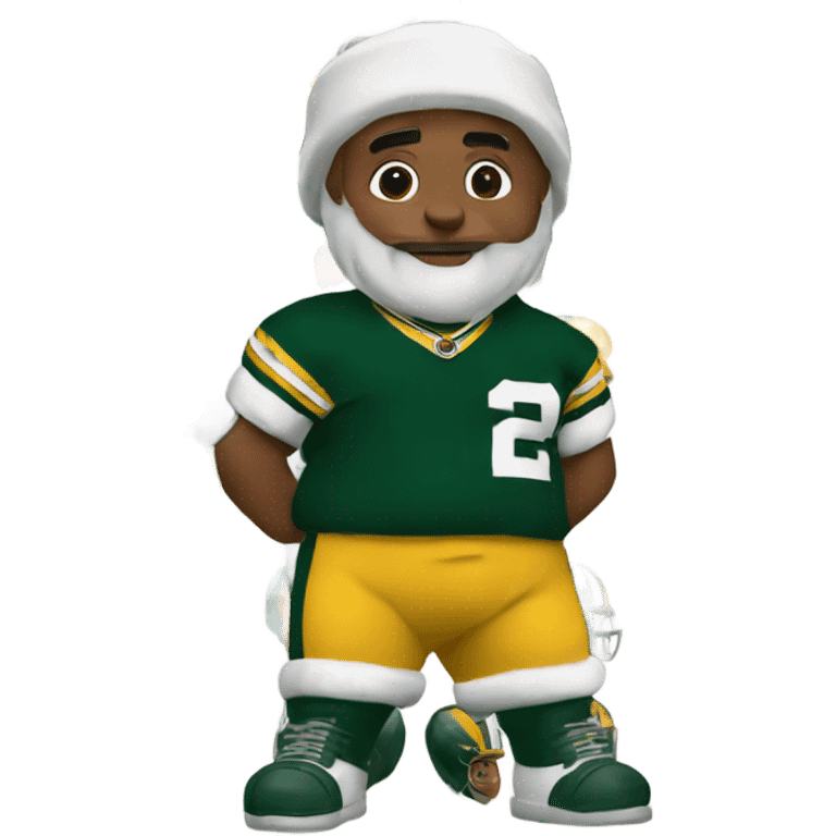 Green Bay packers, go pack go, Christmas emoji