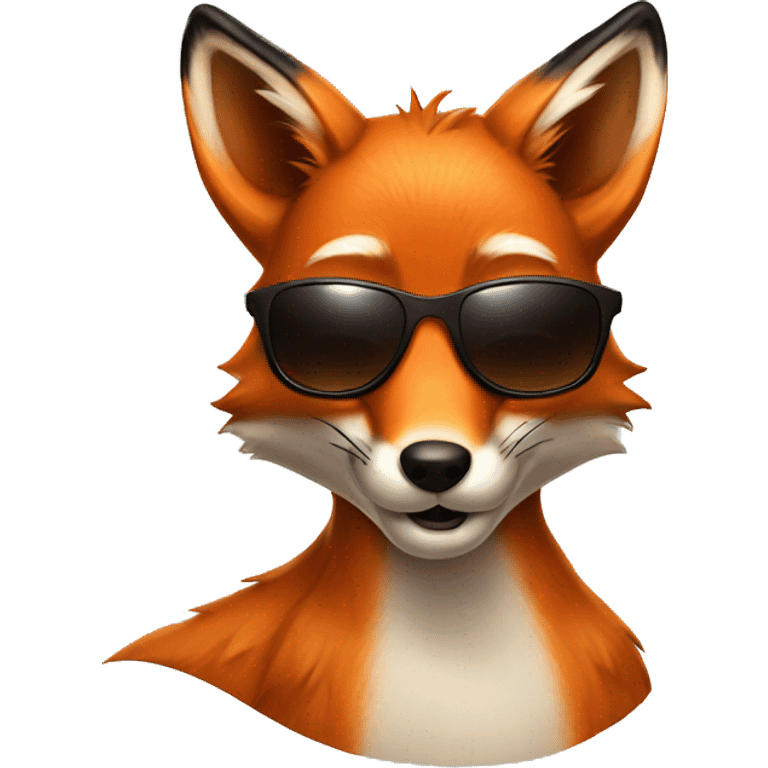 Male Fox with sunglasses emoji