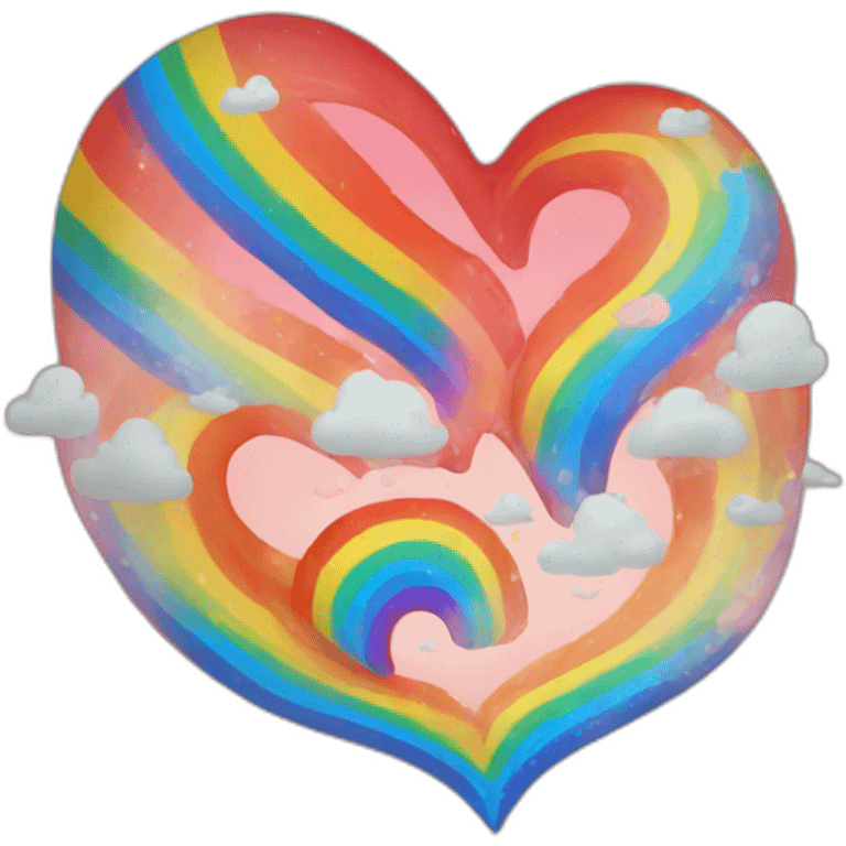 animated rainbow heart emoji