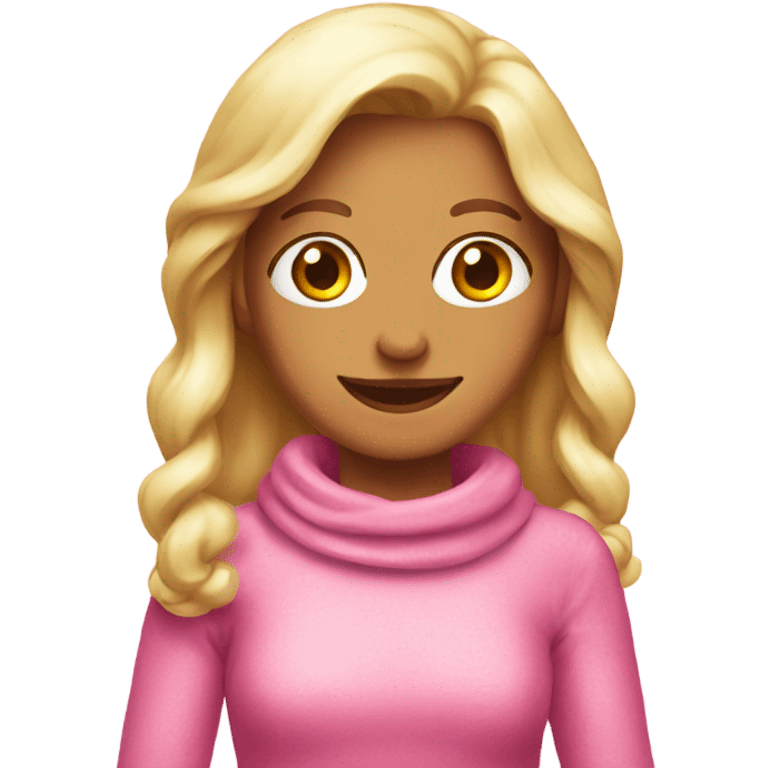 Pink christmas emoji