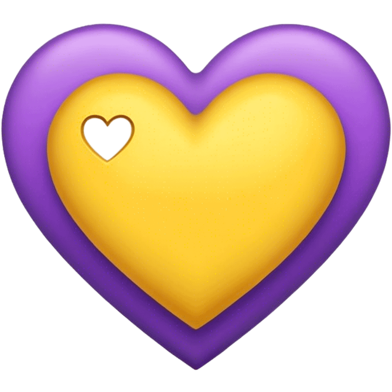 Cuore lilla e giallo emoji