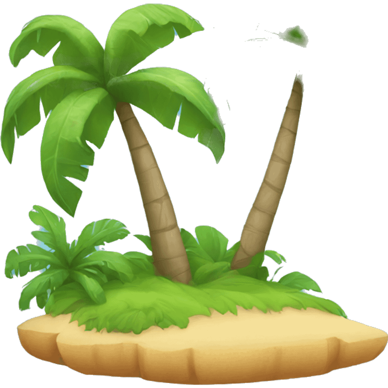 tropical island  emoji