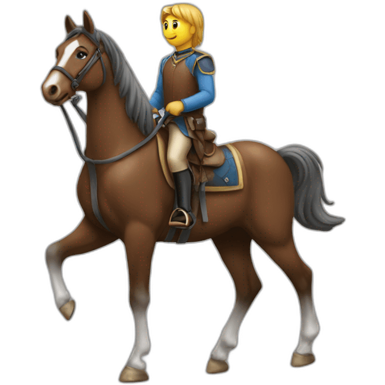 Un 1 sur un cheval emoji