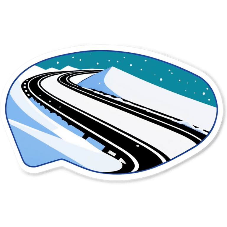 Kreis Racetrack with snow in winter emoji