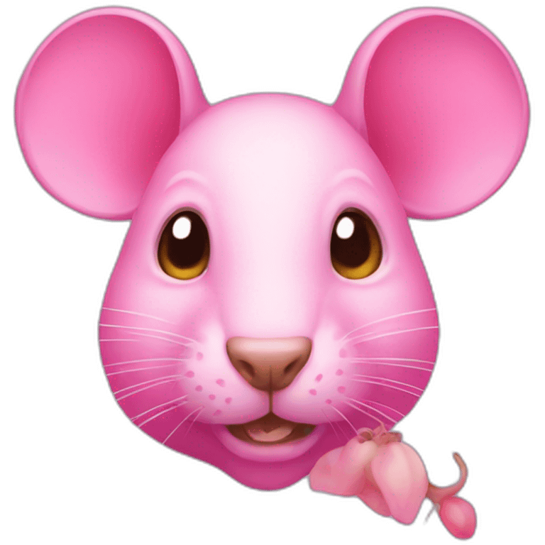 apple rat but pink emoji