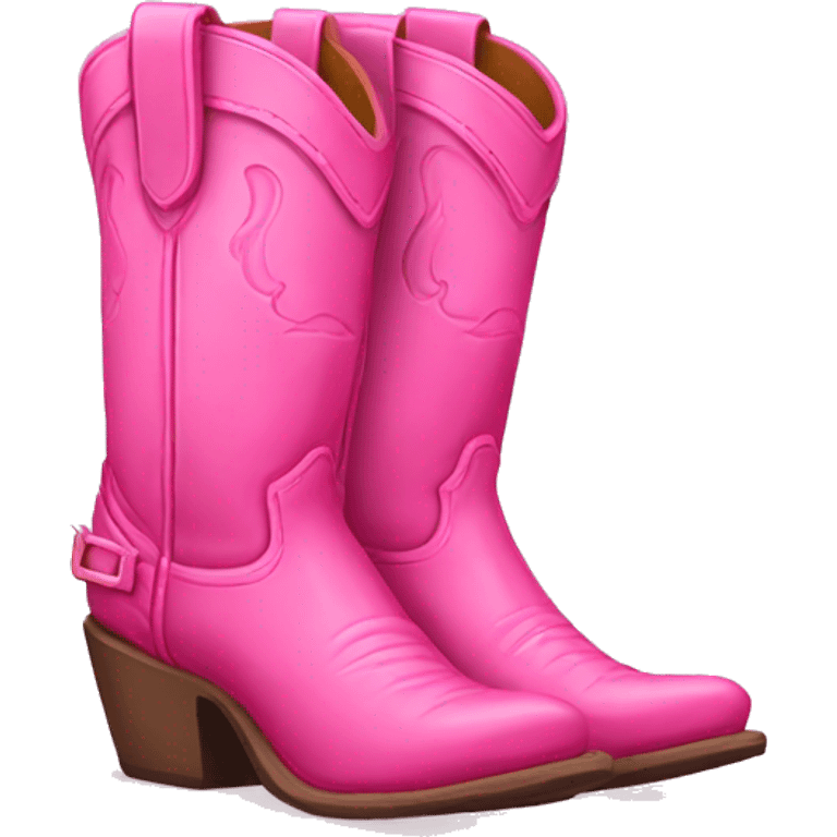 Pink cowgirl boots emoji