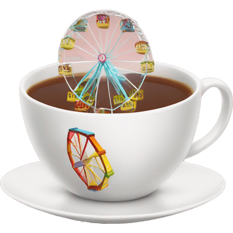 Ferris Wheel in a cup of tea emoji