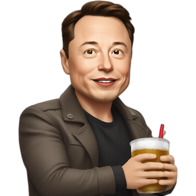 Elon musk drinking ..?? emoji