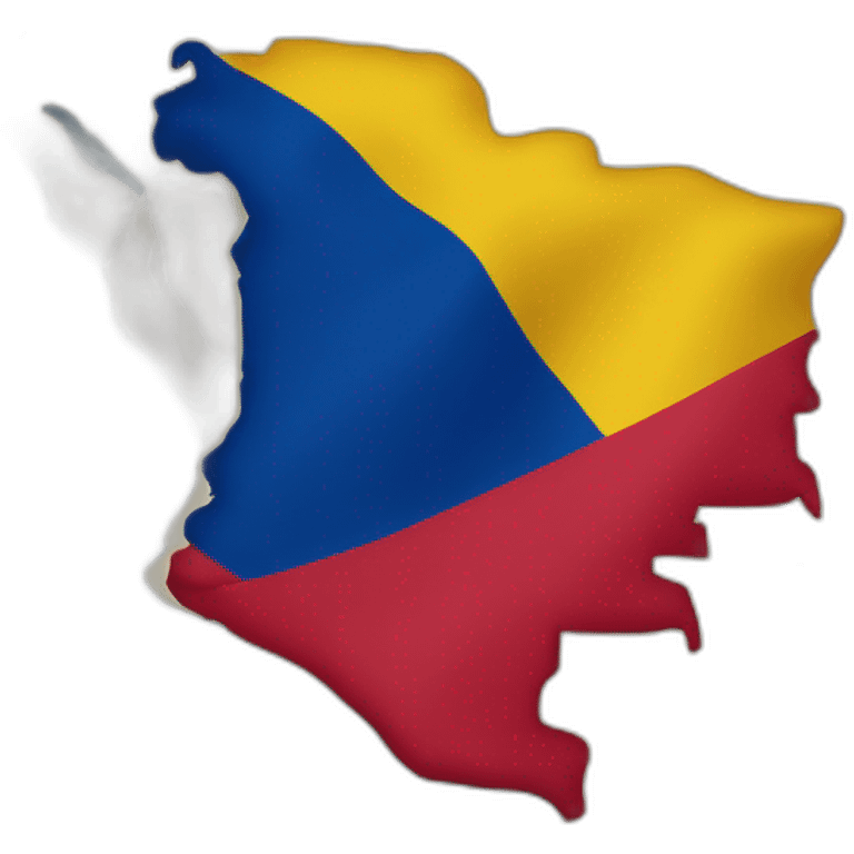 bandera de colombia en el mapa emoji