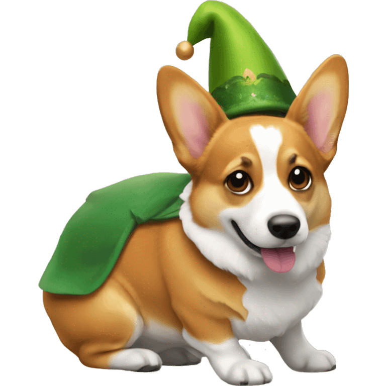 Corgi and elf emoji