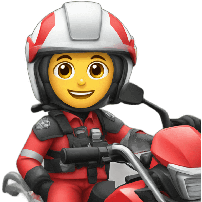 Pompiers sur un quad emoji