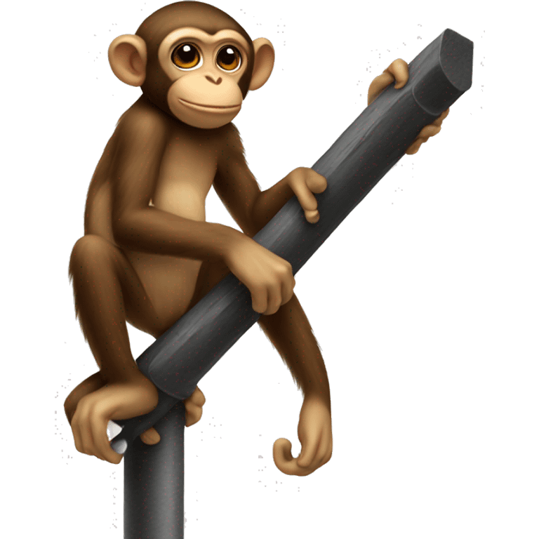 Monkey on a pole emoji