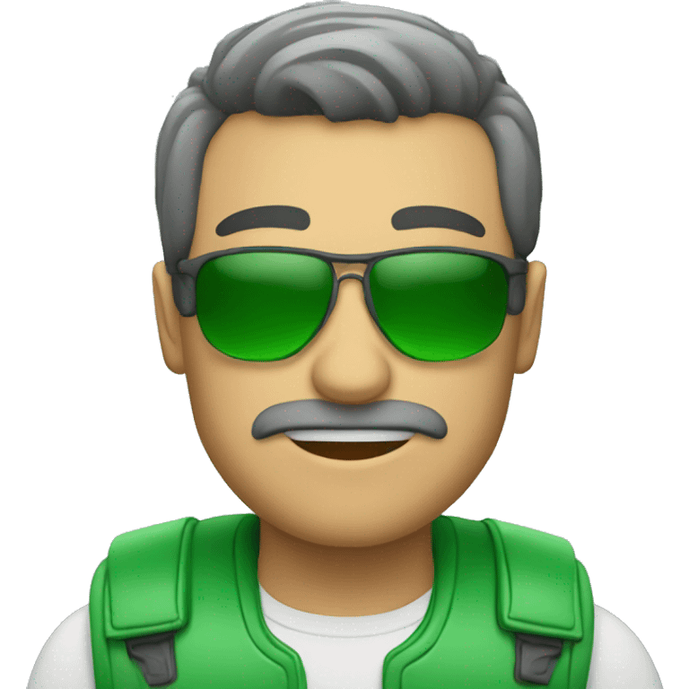 Hombre con moto verde  emoji