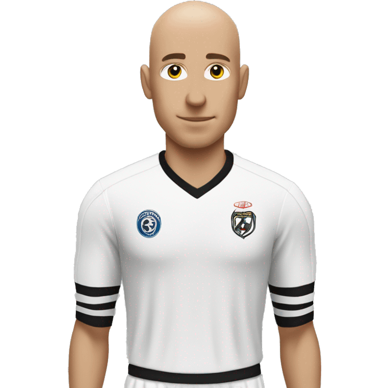 bald white Man wearing Corinthians team shirt emoji