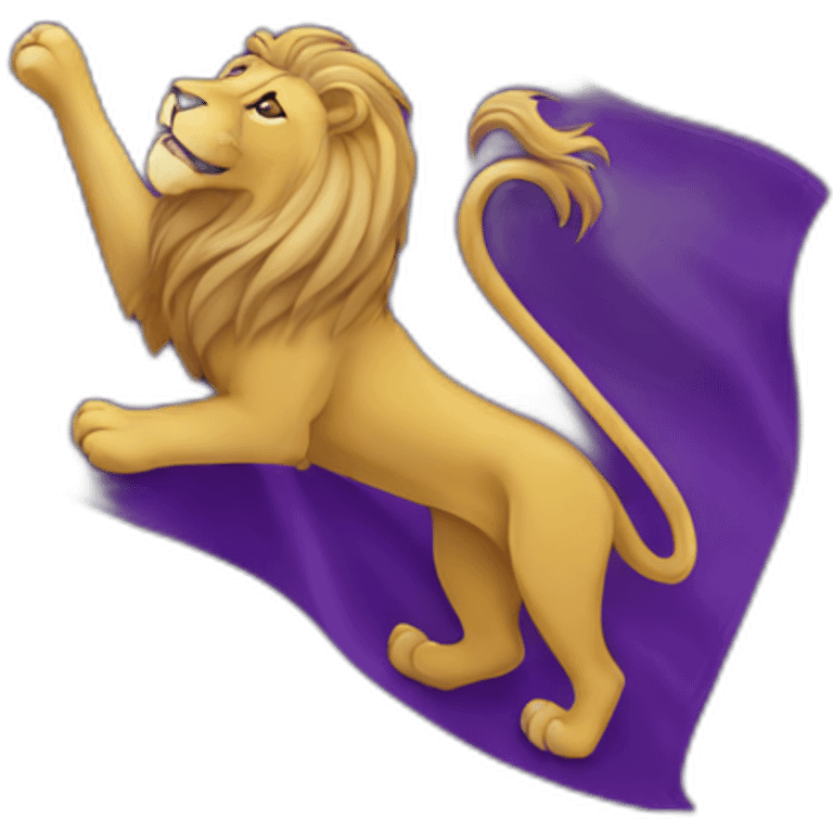 purple lion flag emoji