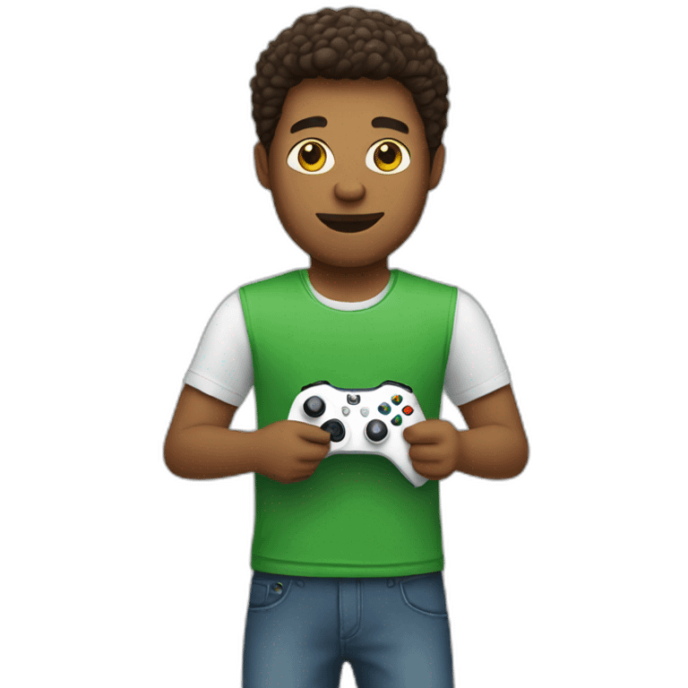 white guy holding xbox controller emoji