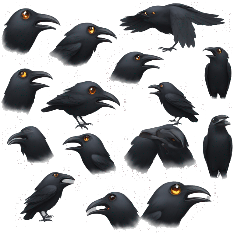 Crow Crying emoji