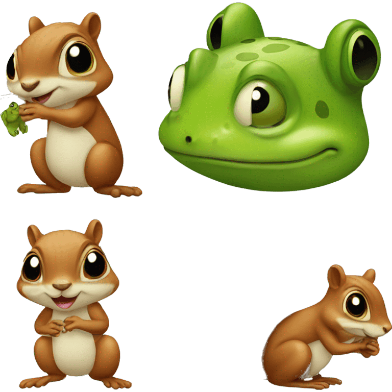 squirrel mixed with a frog emoji