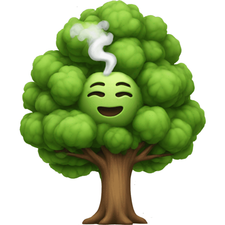 Tree smoking emoji