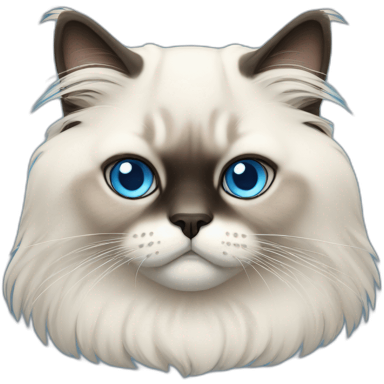 Himalayan cat with blue eyes emoji