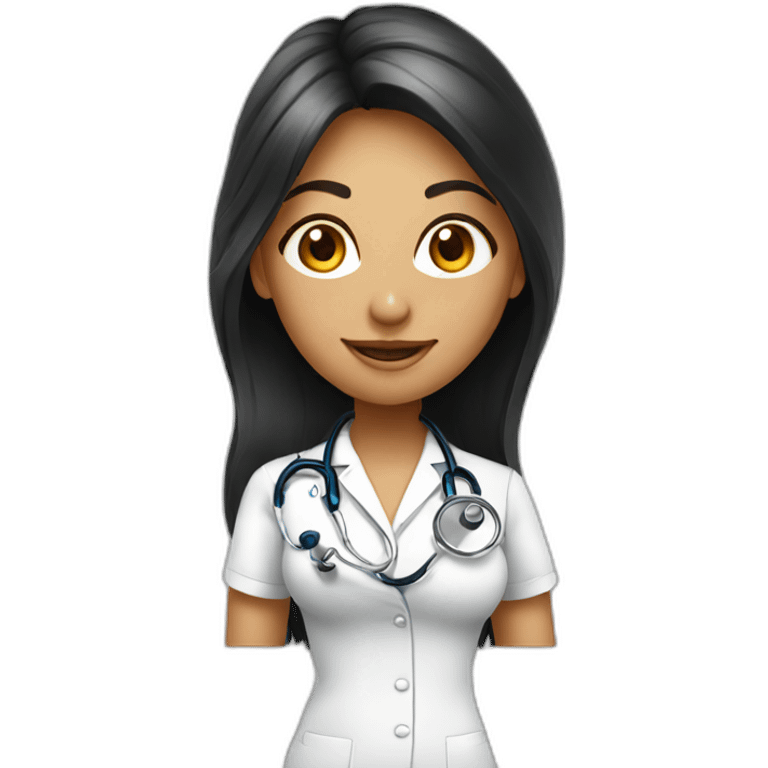 sexy girl with stethoscope emoji