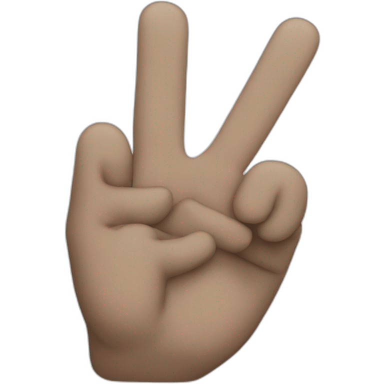 finger peace sign emoji