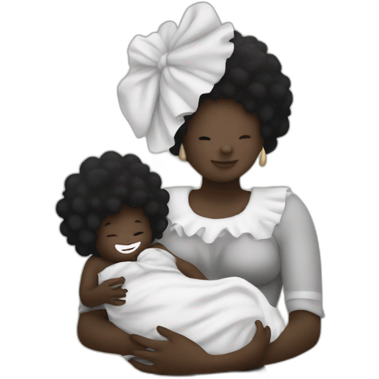 Golliwog breastfeeding nice friendly emoji