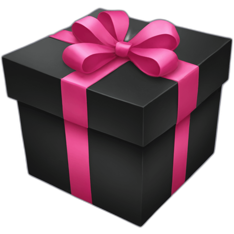 black gift box emoji