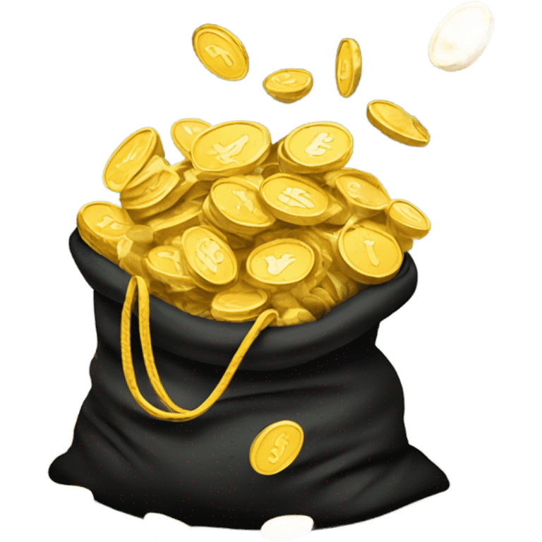 gold dollar money bag emoji