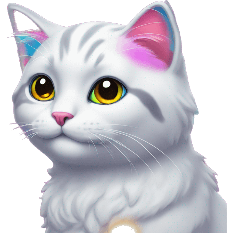 Lisa Frank cat emoji