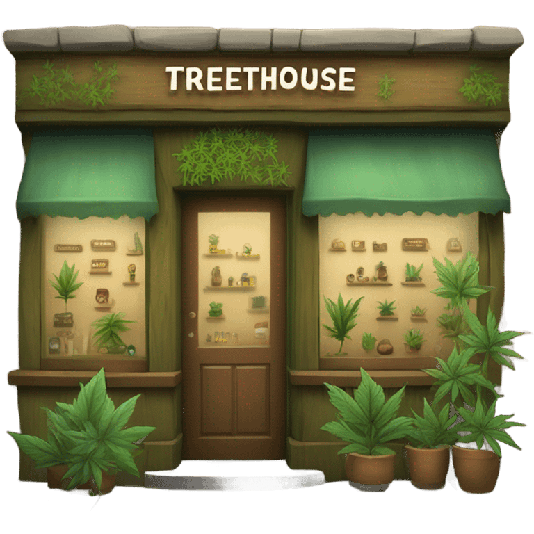 cannabis shopfront  name:treehouse emoji