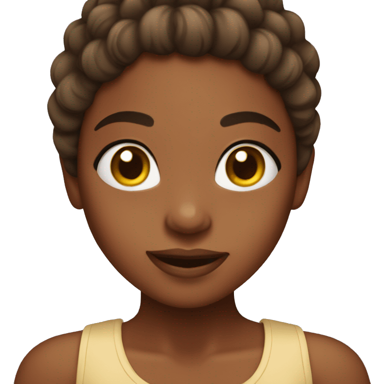 brown skin couquette girl emoji