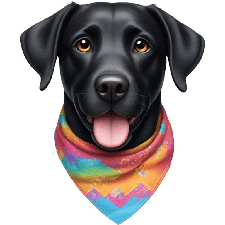 A gay black Labrador  emoji