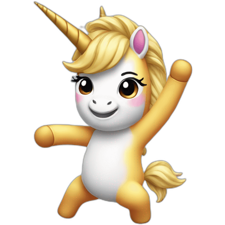 cute Unicorn dabbing emoji