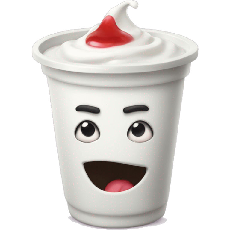 Rotten yogurt emoji