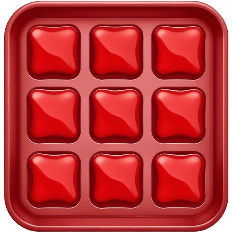 Flat Red Gelatin dessert in a tray no toppings emoji