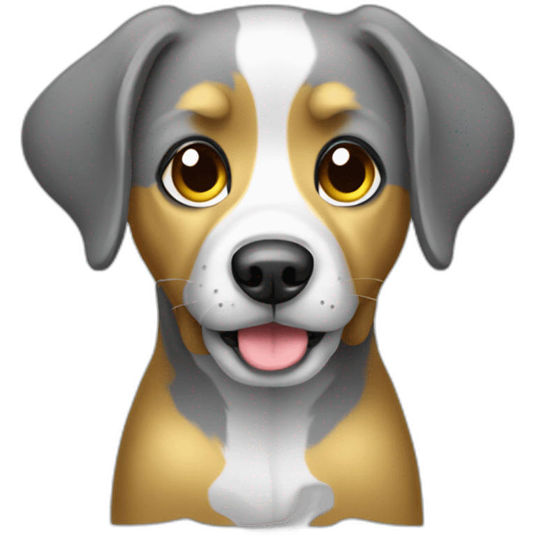 cute hunting dog gray gold  emoji